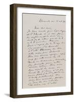 Lettre autographe de Paul Jamot à Maurice Serullaz dimanche soir, 16 Octobre 1938 ; doubfeuillet-null-Framed Giclee Print