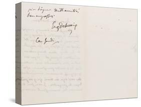 Lettre autographe signée à Augustin Varcollier, jeudi (Mai 1840)-Eugene Delacroix-Stretched Canvas