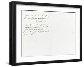 Lettre autographe signée à Berryer, 29 Juillet 1861-Eugene Delacroix-Framed Giclee Print