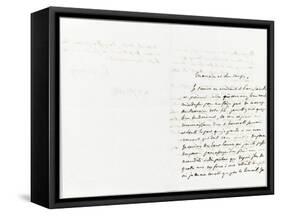 Lettre autographe signée Eugène Delacroix à P.A Berryer, 3 Septembre 1845-Eugene Delacroix-Framed Stretched Canvas