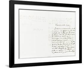 Lettre autographe signée Eugène Delacroix à P.A Berryer, 3 Septembre 1845-Eugene Delacroix-Framed Giclee Print