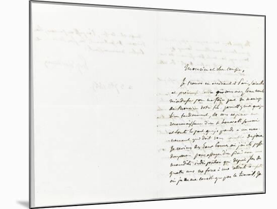 Lettre autographe signée Eugène Delacroix à P.A Berryer, 3 Septembre 1845-Eugene Delacroix-Mounted Giclee Print