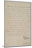 Lettre de Napoléon au cardinal de Paris après Austerlitz-null-Mounted Giclee Print