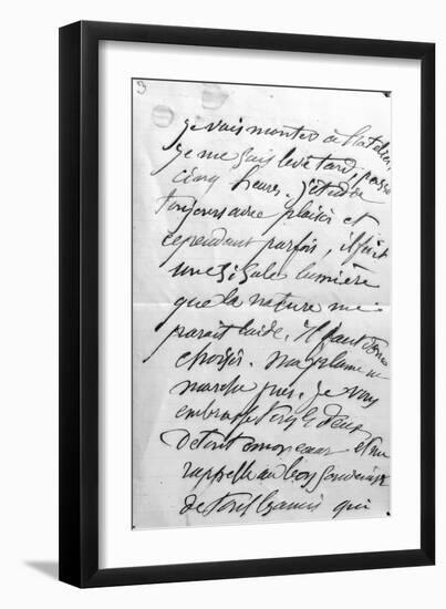 Lettre de Paul Cézanne à son fils-Paul Cézanne-Framed Premium Giclee Print