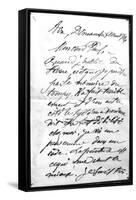 Lettre de Paul Cézanne à son fils-Paul Cézanne-Framed Stretched Canvas