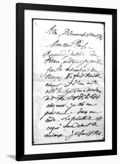 Lettre de Paul Cézanne à son fils-Paul Cézanne-Framed Giclee Print