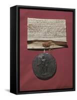 Lettre de Richard Coeur de Lion relative à la trêve faite avec Philippe Auguste-null-Framed Stretched Canvas