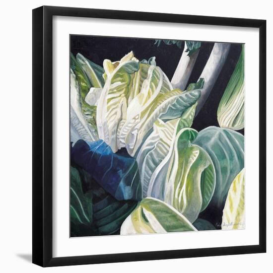 Lettuce and Leeks, 2002-Pedro Diego Alvarado-Framed Giclee Print