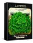 Lettuce Seed Packet-Lantern Press-Framed Stretched Canvas