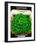 Lettuce Seed Packet-Lantern Press-Framed Art Print