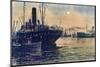 Leucht Künstler Luna Leucht Karte, Schiffe Im Hafen-null-Mounted Giclee Print