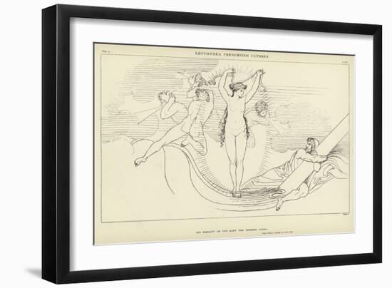 Leucothea Preserving Ulysses-John Flaxman-Framed Premium Giclee Print