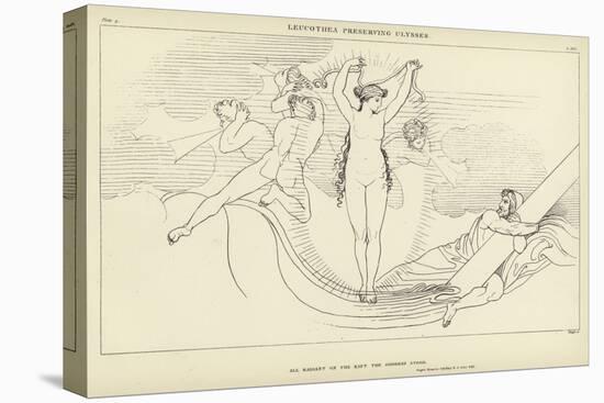 Leucothea Preserving Ulysses-John Flaxman-Stretched Canvas