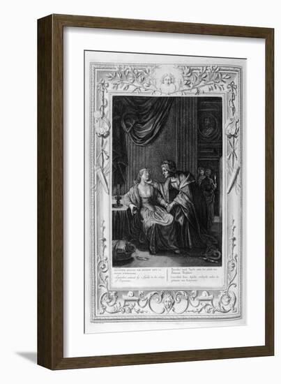 Leucothoe Seduced by Apollo in the Shape of Eurynome, 1733-Bernard Picart-Framed Giclee Print