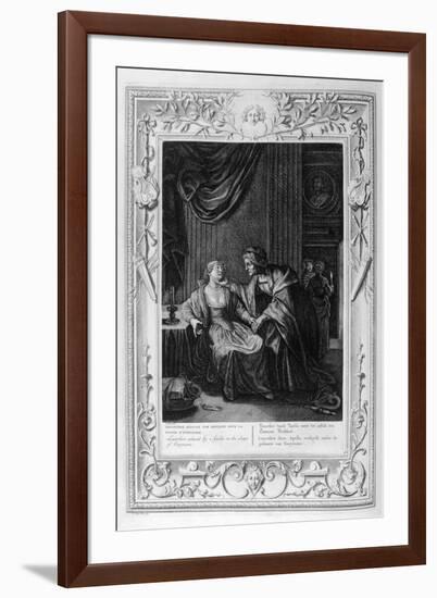 Leucothoe Seduced by Apollo in the Shape of Eurynome, 1733-Bernard Picart-Framed Giclee Print