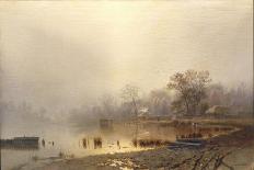 Mist. the Red Pond in Moscow in Autumn, 1871-Lev Lyvovich Kamenev-Framed Stretched Canvas