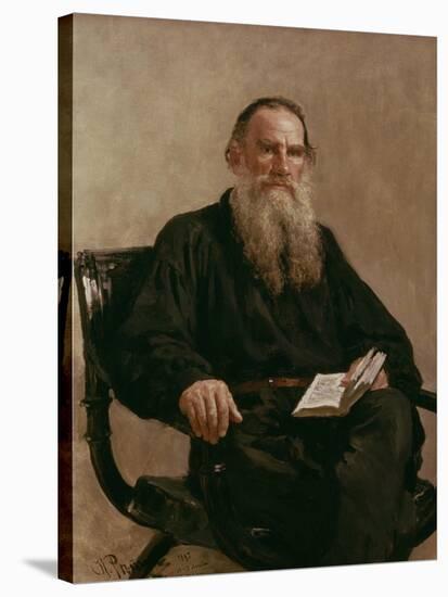 Lev Tolstoy (1828-1810) 1887-Ilya Efimovich Repin-Stretched Canvas