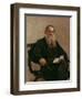 Lev Tolstoy (1828-1810) 1887-Ilya Efimovich Repin-Framed Giclee Print