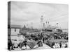 Levee, Foot of Canal St., New Orleans-null-Stretched Canvas