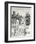 Level Crossing and Barrier-null-Framed Giclee Print