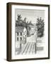 Level Crossing and Barrier-null-Framed Giclee Print