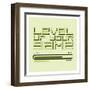 Level Up Retro Green-Milli Villa-Framed Art Print