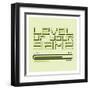 Level Up Retro Green-Milli Villa-Framed Art Print