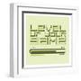 Level Up Retro Green-Milli Villa-Framed Art Print