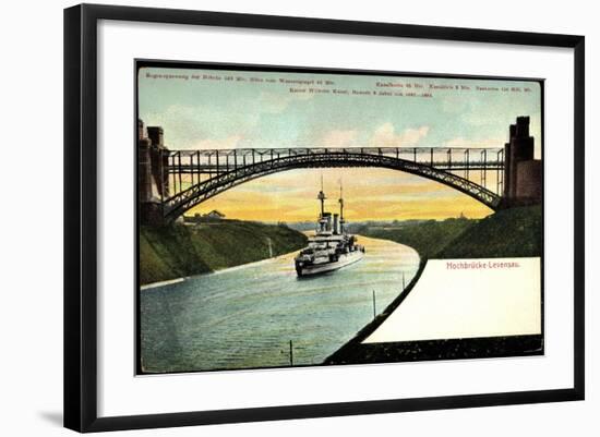 Levensau, Blick Auf Die Hochbrücke, Dampfer, Ufer-null-Framed Giclee Print