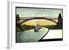 Levensau, Blick Auf Die Hochbrücke, Dampfer, Ufer-null-Framed Giclee Print
