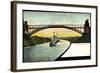 Levensau, Blick Auf Die Hochbrücke, Dampfer, Ufer-null-Framed Giclee Print