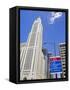 Leveque Tower and Road Signs, Columbus, Ohio, United States of America, North America-Richard Cummins-Framed Stretched Canvas