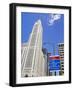 Leveque Tower and Road Signs, Columbus, Ohio, United States of America, North America-Richard Cummins-Framed Photographic Print