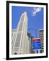 Leveque Tower and Road Signs, Columbus, Ohio, United States of America, North America-Richard Cummins-Framed Photographic Print