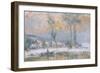 Lever du Soleil, par la Neige, sur L'Etang de Chalon-Moulineux-Albert Charles Lebourg-Framed Giclee Print