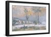 Lever du Soleil, par la Neige, sur L'Etang de Chalon-Moulineux-Albert Charles Lebourg-Framed Giclee Print