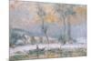 Lever du Soleil, par la Neige, sur L'Etang de Chalon-Moulineux-Albert Charles Lebourg-Mounted Giclee Print