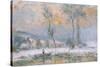 Lever du Soleil, par la Neige, sur L'Etang de Chalon-Moulineux-Albert Charles Lebourg-Stretched Canvas