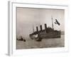 Leviathan Arriving in New York Harbor-null-Framed Photographic Print