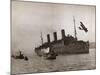 Leviathan Arriving in New York Harbor-null-Mounted Photographic Print