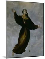 Levitation of St. Francis-Francisco de Zurbaran-Mounted Giclee Print