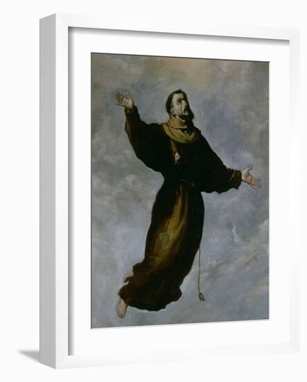 Levitation of St. Francis-Francisco de Zurbaran-Framed Premium Giclee Print