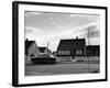 Levittown House and Nash Auto Belonging to Aircraft Worker Peggy Brown, Husband Ralph and Family-Walker Evans-Framed Photographic Print