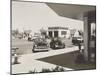 Levittown, N.Y. Corner Store across the Street from a Gas Station-null-Mounted Photo