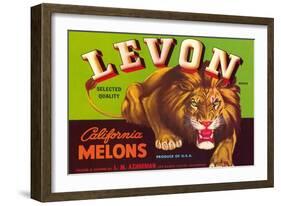 Levon Melons Label-null-Framed Art Print