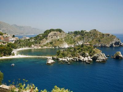 Isola Bella Island and Beach, Taormina, Sicliy, Italy, Mediterranean, Europe
