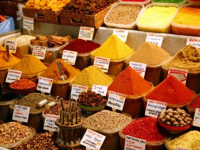 Spice Shop at the Spice Bazaar, Istanbul, Turkey, Europe