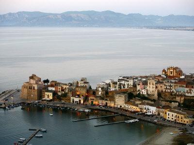 View over Castellammare Del Golfo, Sicily, Italy, Mediterranean, Europe