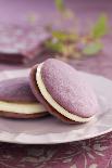 Two Lavender Whoopie Pies on a Plate-Lew Robertson-Framed Photographic Print