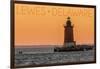 Lewes, Delaware - Cape Henlopen Lighthouse Sunset-Lantern Press-Framed Art Print